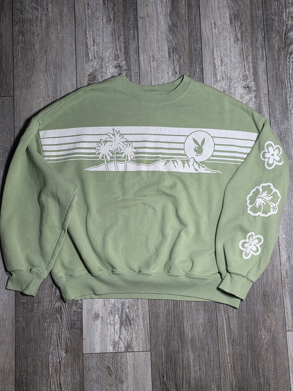 PLAYBOY x PacSun Collab 'Sun Set' Collection Crewneck Sweater Sz OS